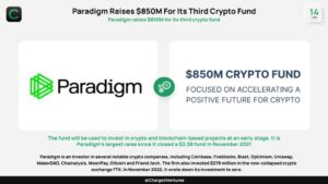 Paradigm GỌI VỐN ĐƯỢC 850 Triệu USD