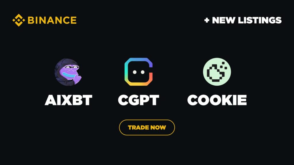 Binance niêm yết AIXBT, CGPT và COOKIE