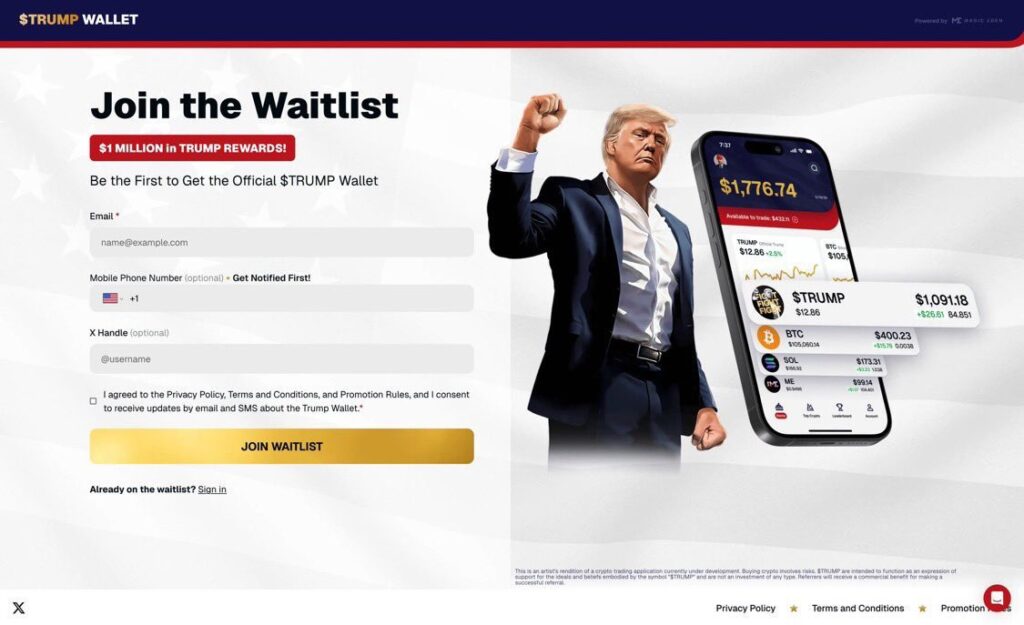 Các dự an Crypto mang tên ông Trump đồng loạt công bố ví tiền số